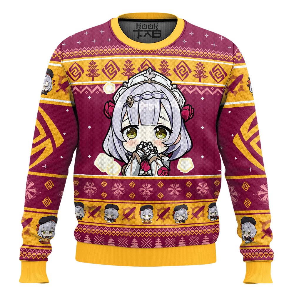 Hooktab Genshin Impact Noelle Ugly Christmas Sweater Hooktab Genshin Impact Noelle Ugly Christmas Sweater