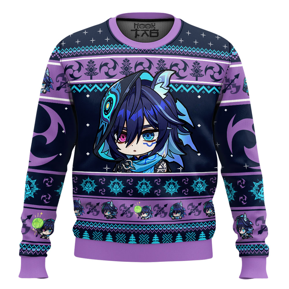 Hooktab Genshin Impact Ororon Ugly Christmas Sweater Hooktab Genshin Impact Ororon Ugly Christmas Sweater