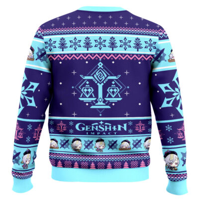 Hooktab Genshin Impact Qiqi Ugly Christmas Sweater