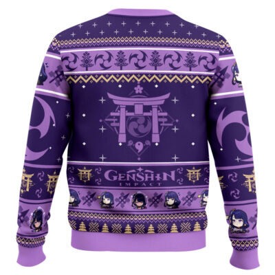 Hooktab Genshin Impact Raiden Shogun Ugly Christmas Sweater