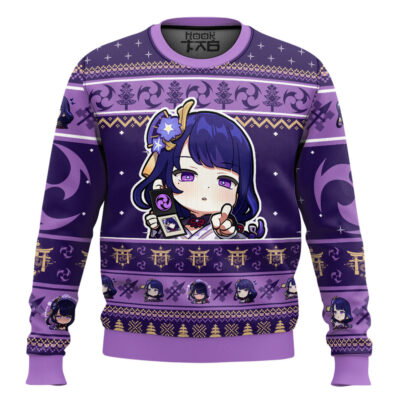 Genshin Impact Raiden Shogun Ugly Christmas Sweater