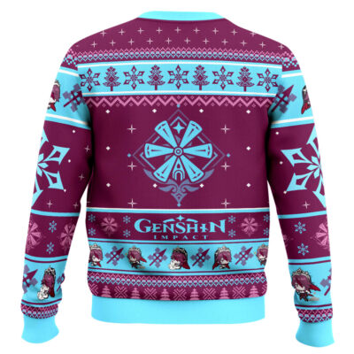 Hooktab Genshin Impact Rosaria Ugly Christmas Sweater