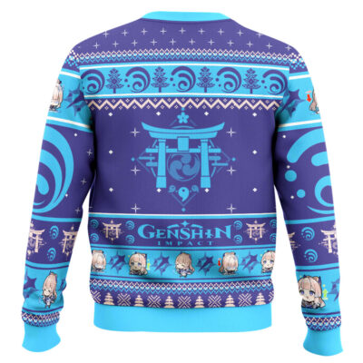 Hooktab Genshin Impact Sangonomiya Kokomi Ugly Christmas Sweater
