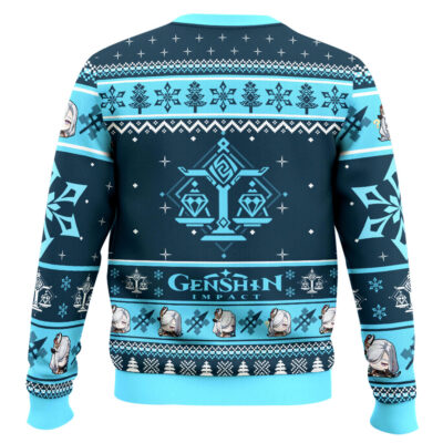 Hooktab Genshin Impact Shenhe Ugly Christmas Sweater