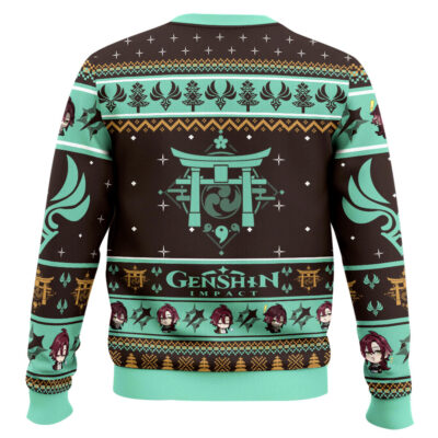 Hooktab Genshin Impact Shikanoin Heizou Ugly Christmas Sweater