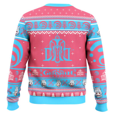 Hooktab Genshin Impact Sigewinne Ugly Christmas Sweater
