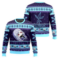 Hooktab Genshin Impact Skirk Ugly Christmas Sweater