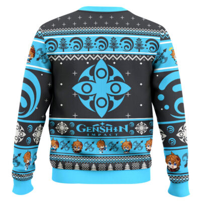 Hooktab Genshin Impact Tartaglia Ugly Christmas Sweater