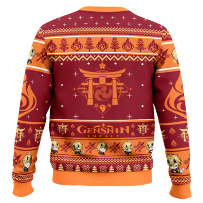 Hooktab Genshin Impact Thoma Ugly Christmas Sweater