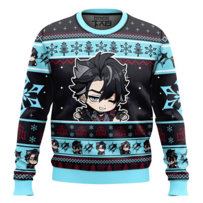 Genshin Impact Wriothesley Ugly Christmas Sweater