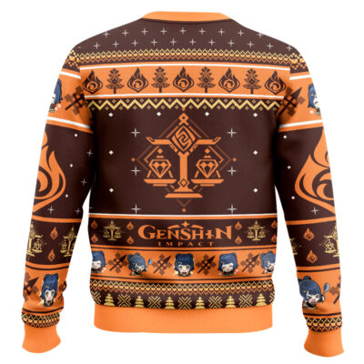Hooktab Genshin Impact Xiangling Ugly Christmas Sweater