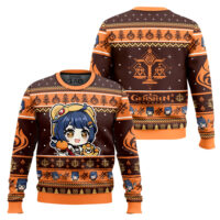Hooktab Genshin Impact Xiangling Ugly Christmas Sweater
