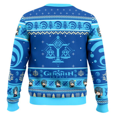 Hooktab Genshin Impact Xingqiu Ugly Christmas Sweater