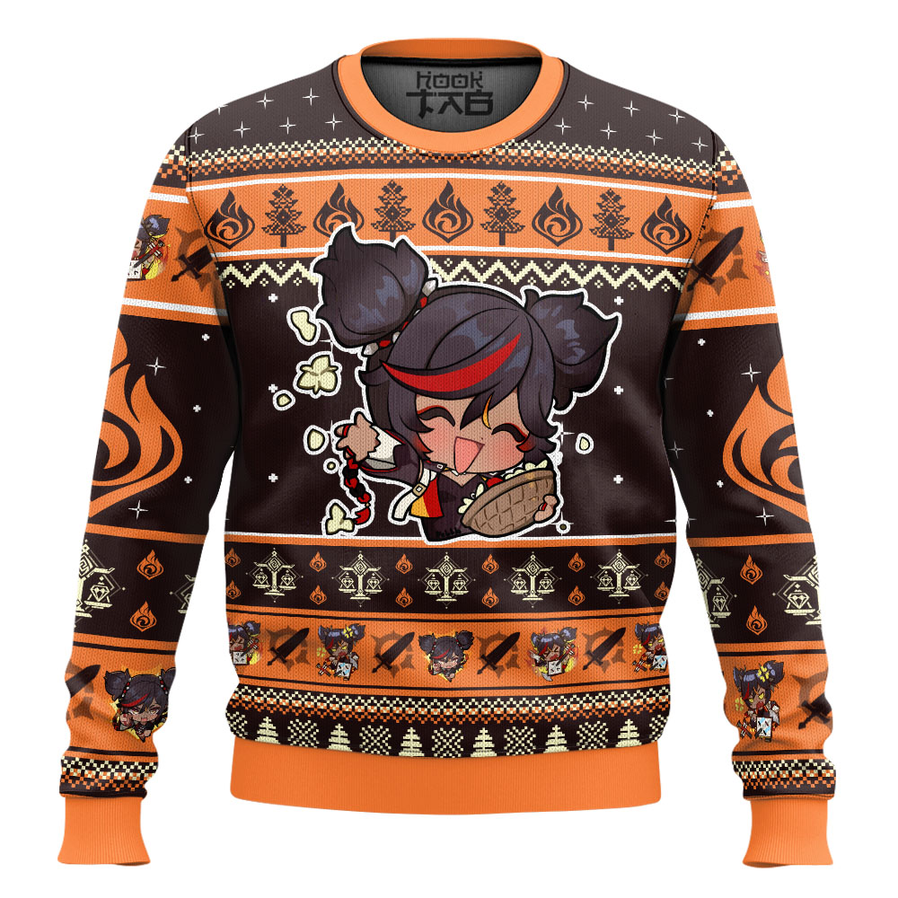 Hooktab Genshin Impact Xinyan Ugly Christmas Sweater Hooktab Genshin Impact Xinyan Ugly Christmas Sweater
