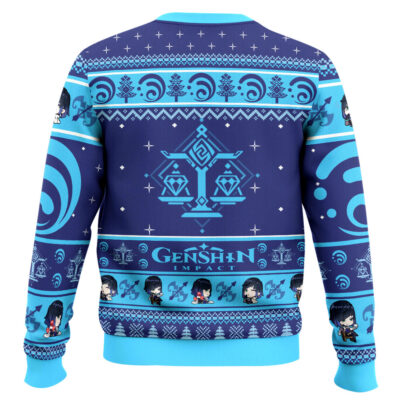 Hooktab Genshin Impact Yelan Ugly Christmas Sweater