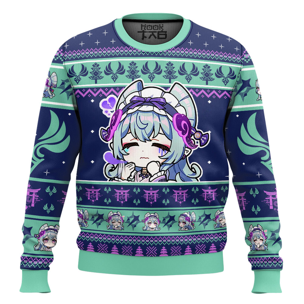 Hooktab Genshin Impact Yumemizuki Mizuki Ugly Christmas Sweater Hooktab Genshin Impact Yumemizuki Mizuki Ugly Christmas Sweater