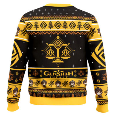 Hooktab Genshin Impact Zhongli Ugly Christmas Sweater