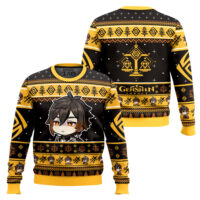 Hooktab Genshin Impact Zhongli Ugly Christmas Sweater