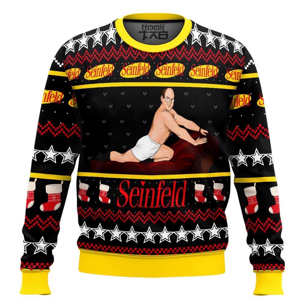 Hooktab George Costanza Seinfield Ugly Christmas Sweater Hooktab George Costanza Seinfield Ugly Christmas Sweater