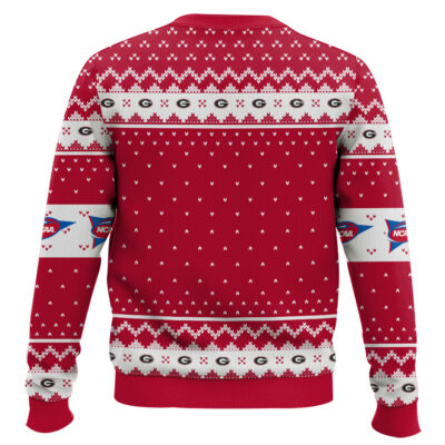 Hooktab Georgia Bulldogs – Custom Name And Number Ugly Christmas Sweater
