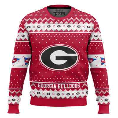 Georgia Bulldogs - Custom Name And Number Ugly Christmas Sweater