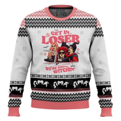 Get In Loser Hocus Pocus Ugly Christmas Sweater