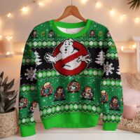 Hooktab Ghost Is Banned Ghostbusters Ugly Christmas Sweater