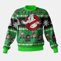 Hooktab Ghost Is Banned Ghostbusters Ugly Christmas Sweater