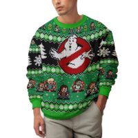 Hooktab Ghost Is Banned Ghostbusters Ugly Christmas Sweater