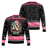 Hooktab Ghostface Don't Hang Up Scream Ugly Christmas Sweater