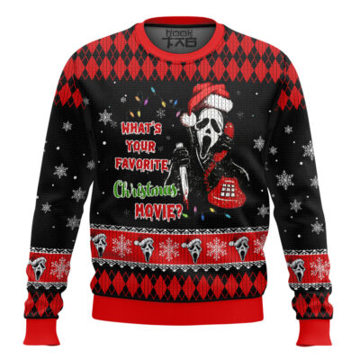 Ghostface Favorite Christmas Movie Ugly Christmas Sweater