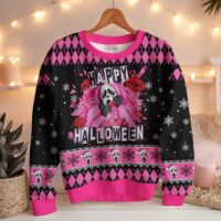 Hooktab Ghostface Happy Halloween Scream Ugly Christmas Sweater