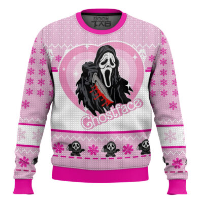Ghostface Pinky Scream Ugly Christmas Sweater