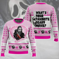 Hooktab Ghostface Pinky Scream Ugly Christmas Sweater