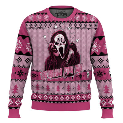 Ghostface Scream For Me Ugly Christmas Sweater