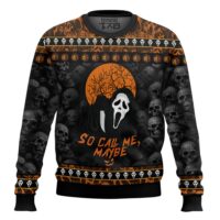 Hooktab Ghostface So Call Me Maybe Scream Ugly Christmas Sweater
