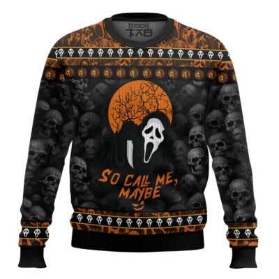 Ghostface So Call Me Maybe Scream Ugly Christmas Sweater