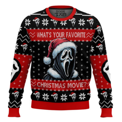 Ghostface What's Your Favorite Christmas Movie Ugly Christmas Sweater