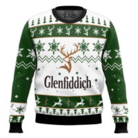 Hooktab Glenfiddich Whisky Wine Ugly Christmas Sweater