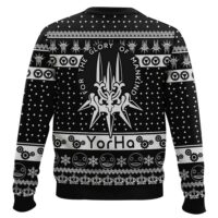 Hooktab Glory to Mankind Yorha Nier Automata Ugly Christmas Sweater
