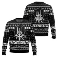 Hooktab Glory to Mankind Yorha Nier Automata Ugly Christmas Sweater