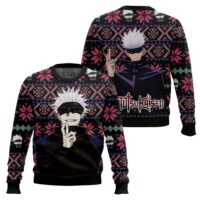 Hooktab Gojo Satoru Limitless:Cursed Technique Jujutsu Kaisen Ugly Christmas Sweater