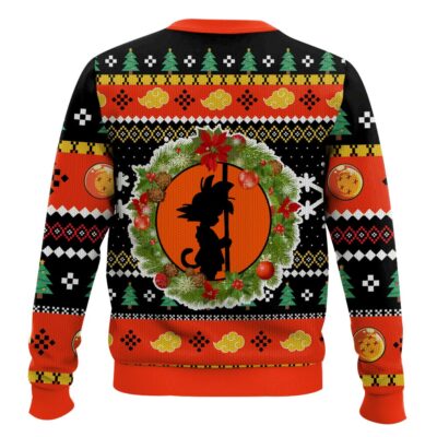 Hooktab Goku Christmas Wreath Dragon Ball Ugly Christmas Sweater