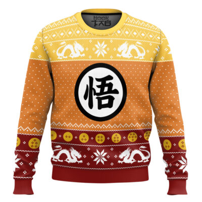 Goku Kanji Dragon Ball Z Ugly Christmas Sweater