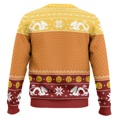 Hooktab Goku Kanji Dragon Ball Z Ugly Christmas Sweater