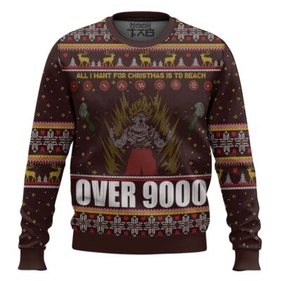 Goku Over 9000 Dragon Ball Z Ugly Christmas Sweater