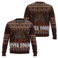 Hooktab Goku Over 9000 Dragon Ball Z Ugly Christmas Sweater