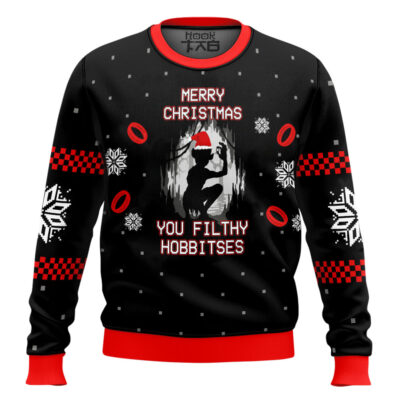 Gollum Merry Xmas Filthy Hobitses The Lord Of The Rings Ugly Christmas Sweater