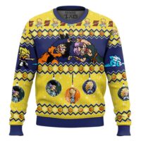 Hooktab Goten And Trunks Fusion Dance Dragon Ball Ugly Christmas Sweater