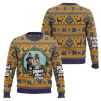 Hooktab Grand Theft Auto GTA Ugly Christmas Sweater
